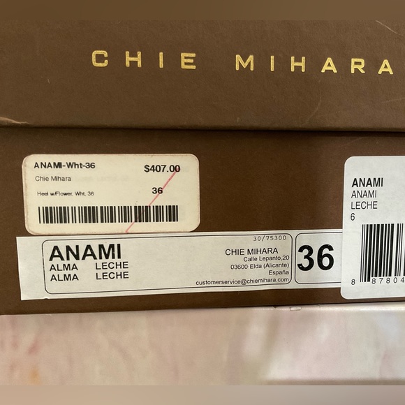 CHIE MIHARA heels with flowers-ANAMI LECHE size 36 worn once Original box - Picture 10 of 14